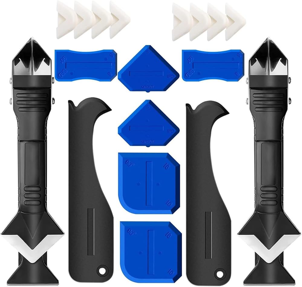 Bathroom Caulk Siliconized - 3 in 1 Silicone Caulking Tool