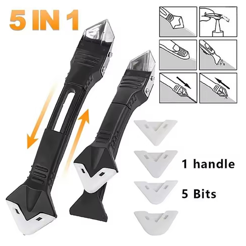 5in1 Metal Head Scraper Tool S - Bathroom Caulk Siliconized ulasan dan harga