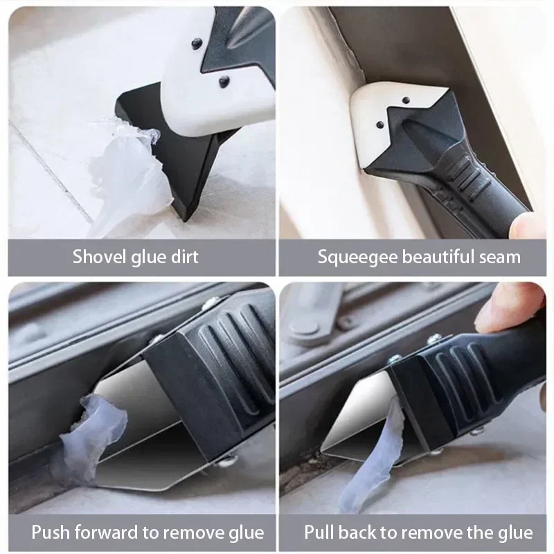 5in1 Metal Head Scraper Tool S - Bathroom Caulk Siliconized ulasan dan harga