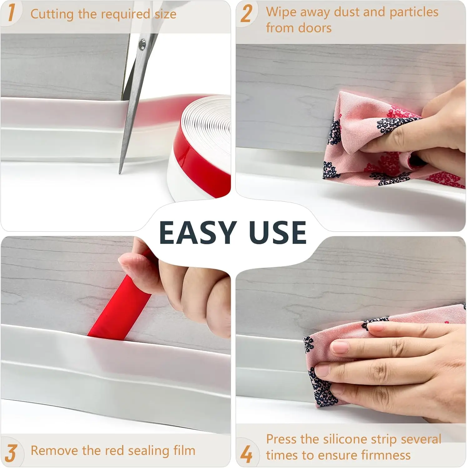 50M Self Adhesive Silicone Wea - Door Weather Strip ulasan dan harga