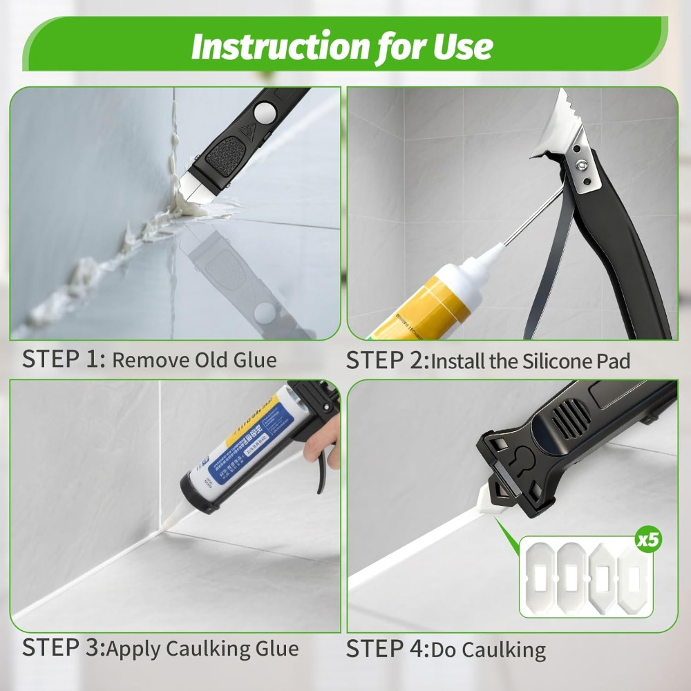 6 in 1 Caulking Tool & Grout R - Bathroom Caulk Siliconized ulasan dan harga