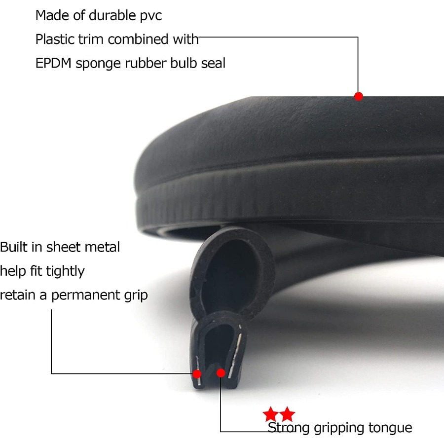 Car Door Rubber Seal Strip wit - Door Weather Strip ulasan dan harga