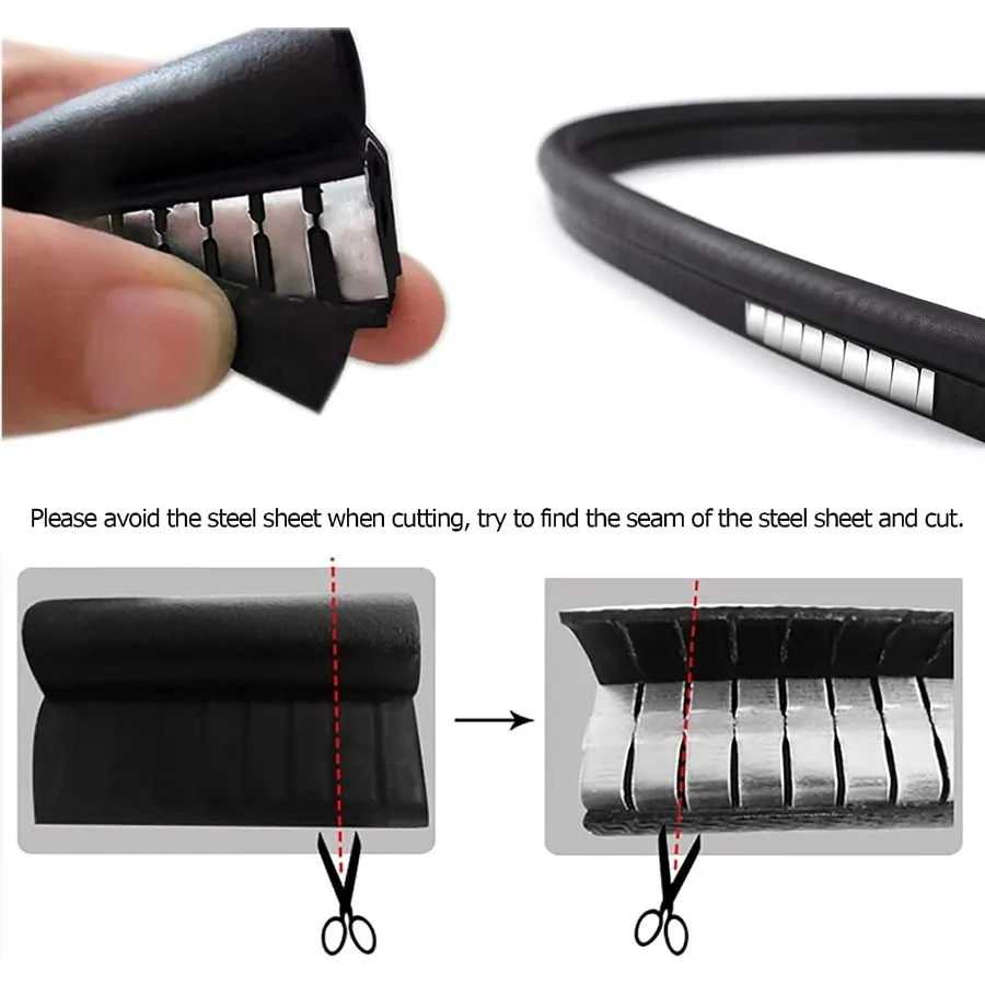 Car Door Rubber Seal Strip wit - Door Weather Strip ulasan dan harga
