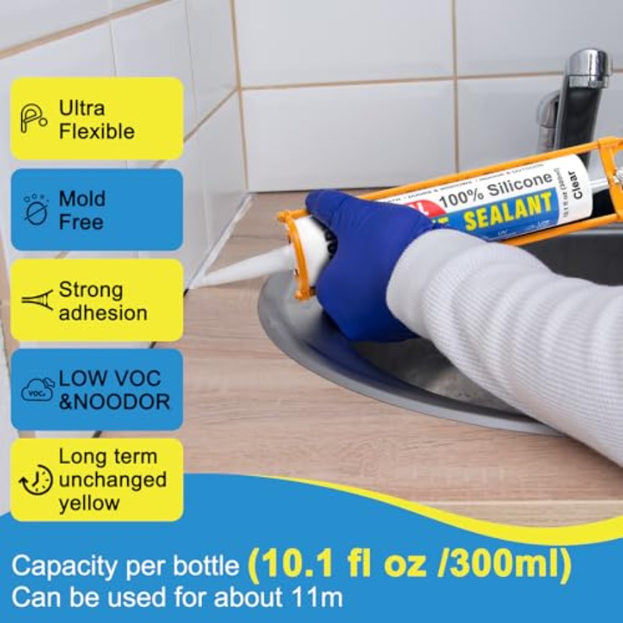 Silicone Caulk and Sealant, -  - Bathroom Caulk Siliconized ulasan dan harga