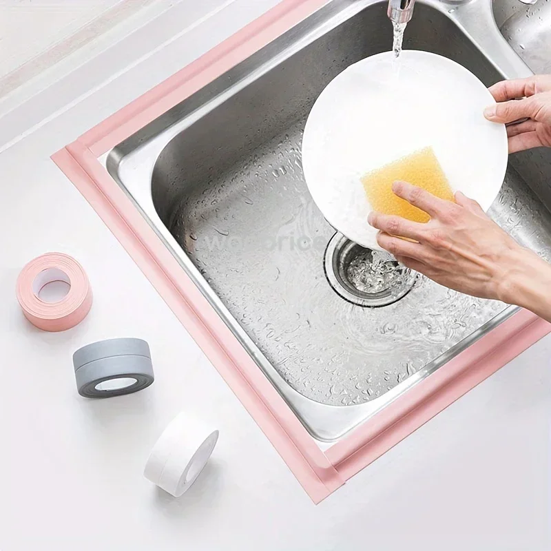 White Bathroom Adhesive Tape K - Bathroom Caulk Siliconized ulasan dan harga