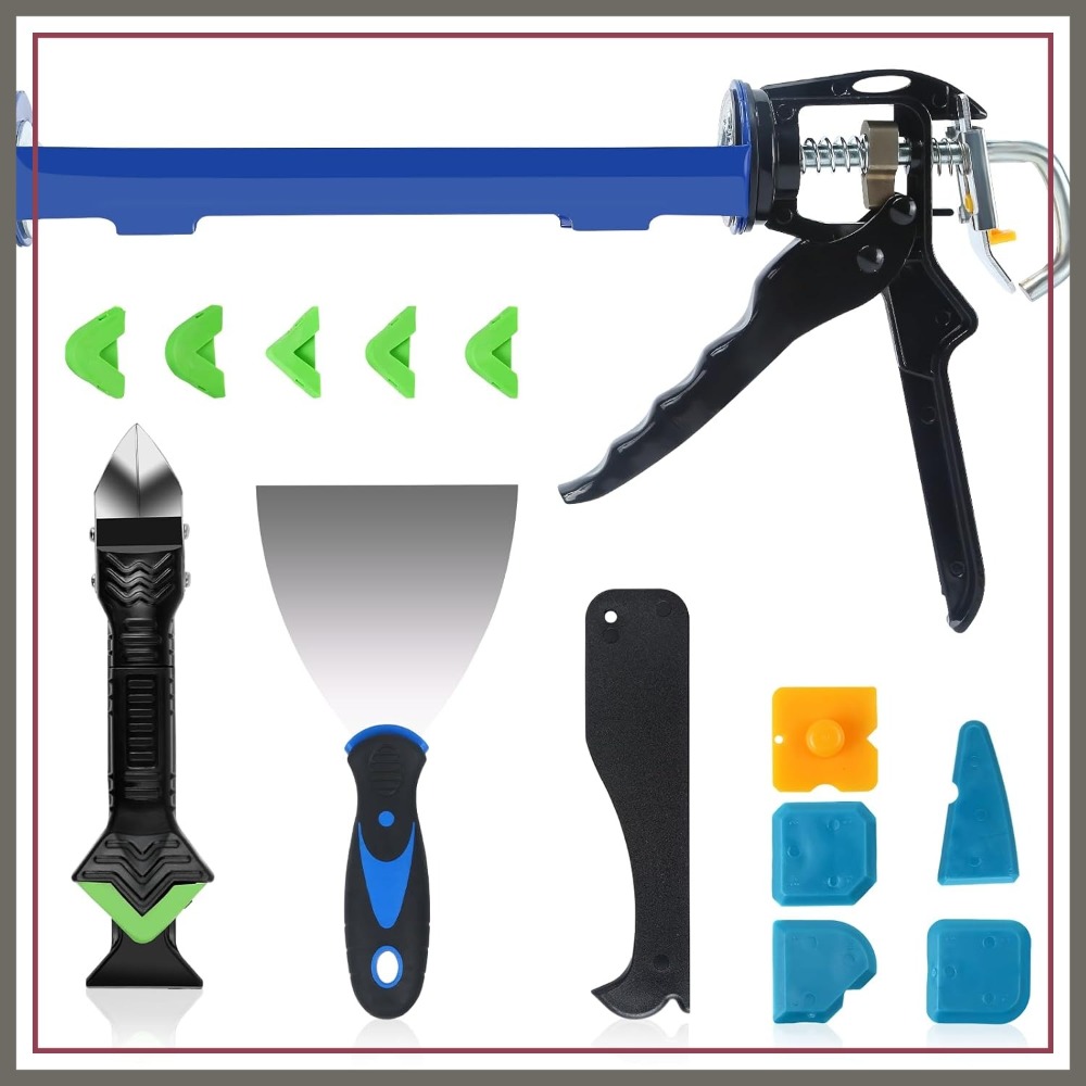Caulk Gun Kit, Smooth Silicone - Bathroom Caulk Siliconized ulasan dan harga